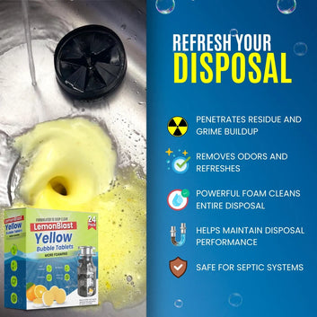 Foaming LemonBlast Yellow Bubble Tablets for Deep Cleaning(24 pcs)