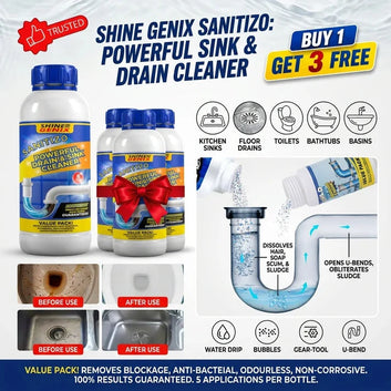 💦Sanitizo Powerful Drain & Sink Cleaner Powder 🎉(Buy 1 Get 3 Free)🤩